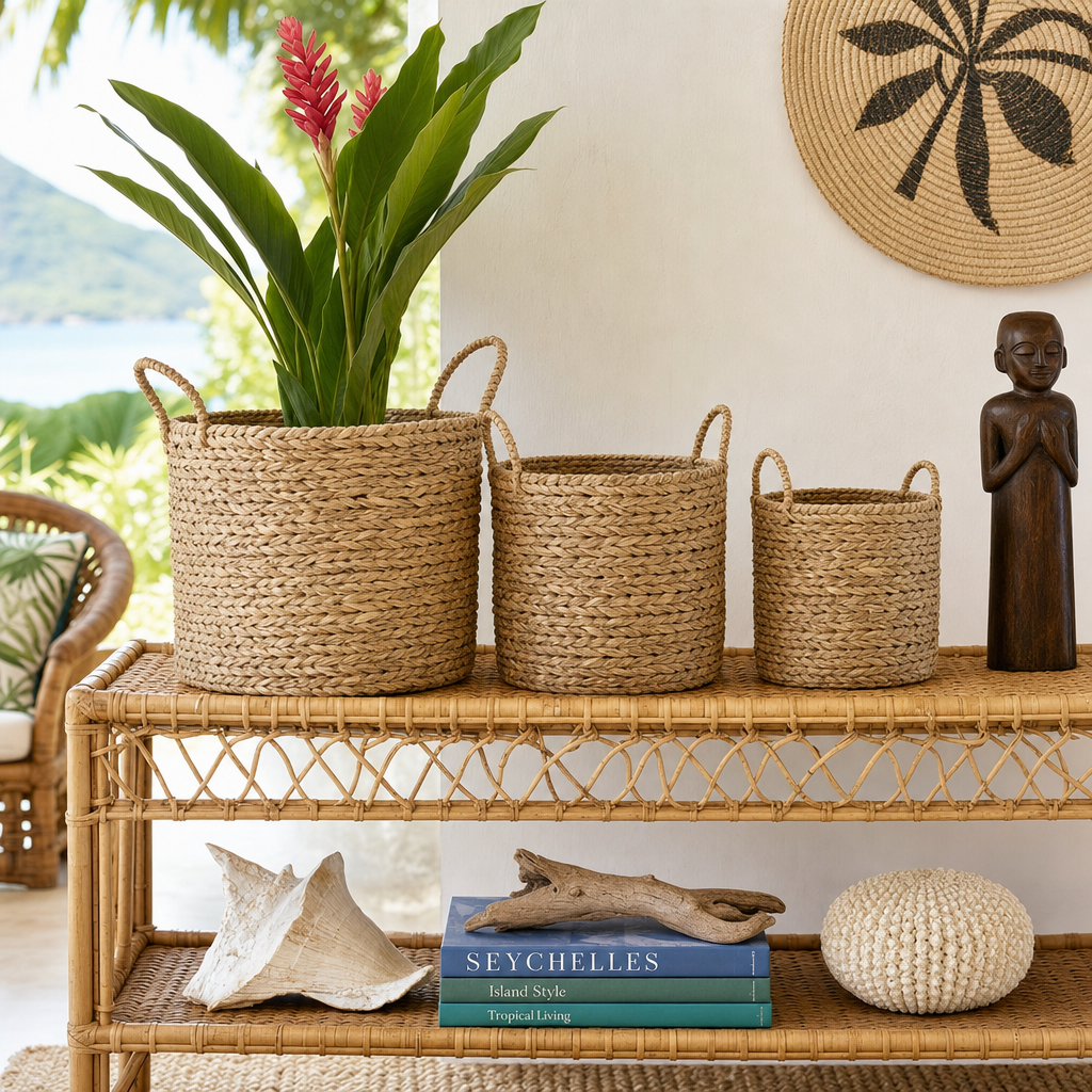 Handwoven Seagrass Basket Set of 3